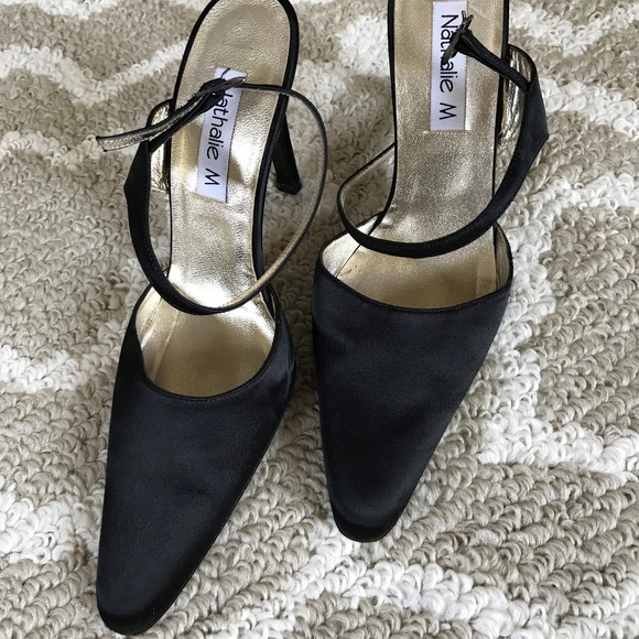 Natalie M Silk Evening Shoes - Picture 1 of 3